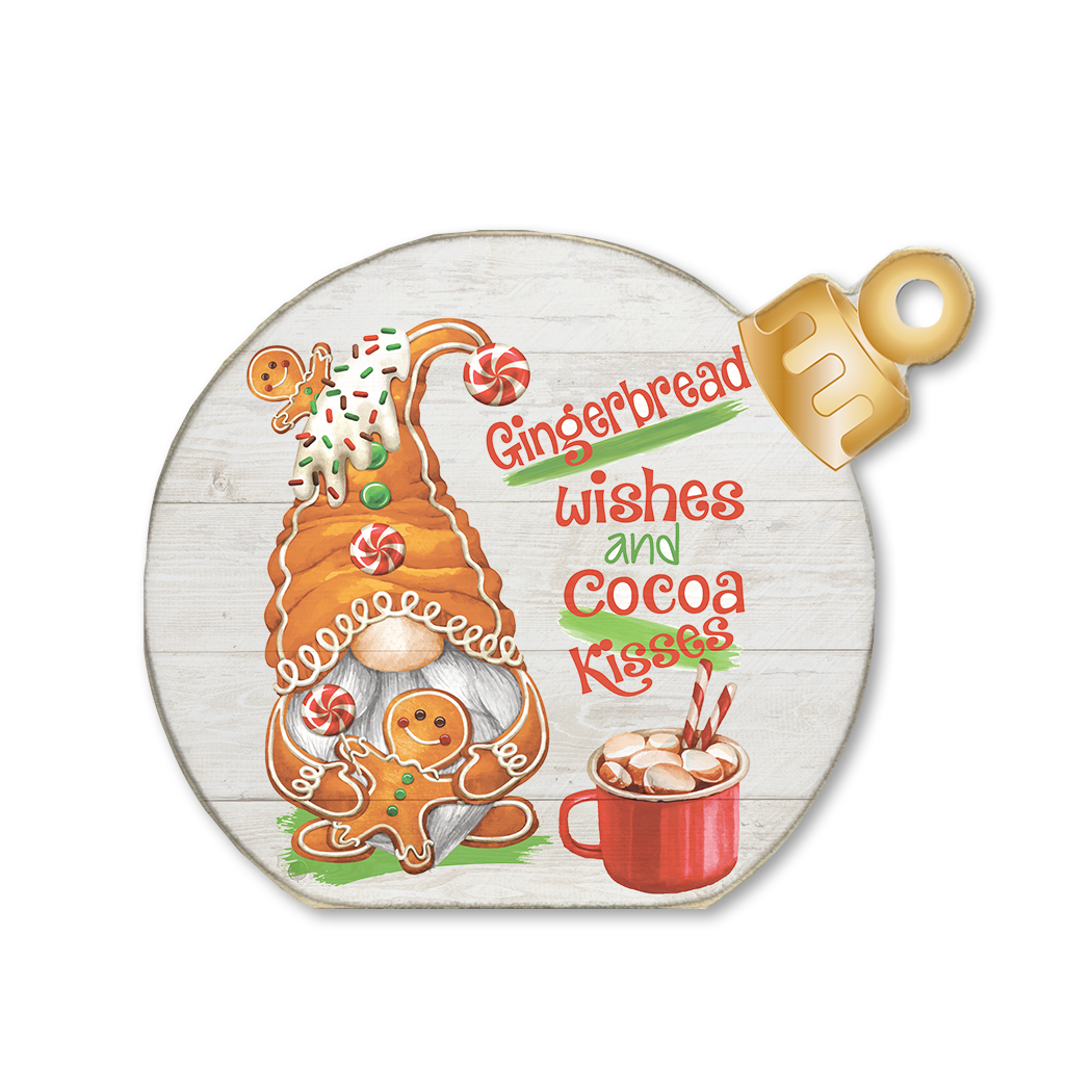 Ornament Sitter Gingerbread Wishes Gnome