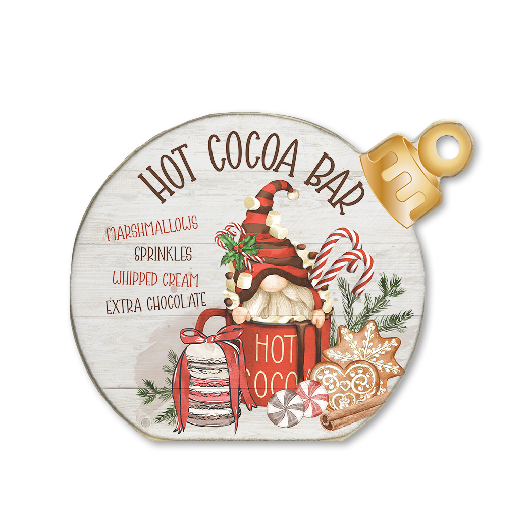 Ornament Sitter Hot Cocoa Bar Gnome in a Cup