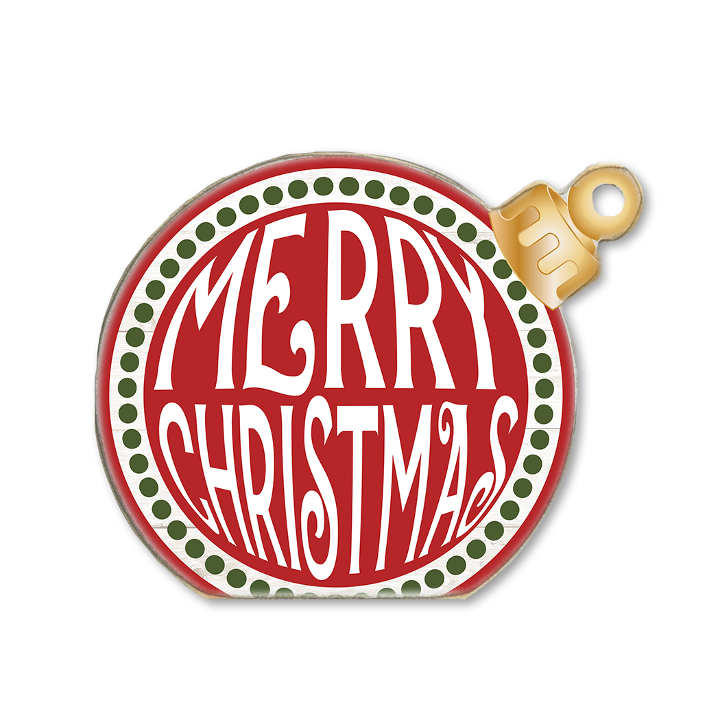 Ornament Sitter Merry Christmas Dots