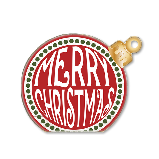 Ornament Sitter Merry Christmas Dots