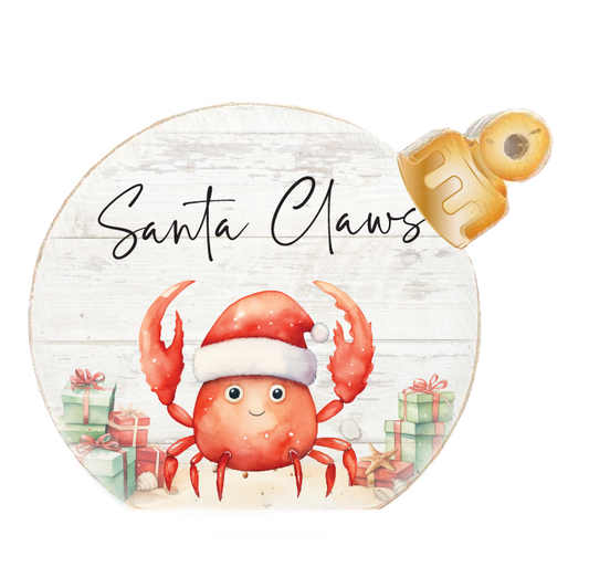 Ornament Sitter Santa Claws