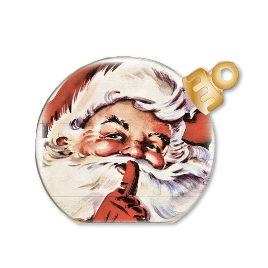 Ornament Sitter Shhh Santa