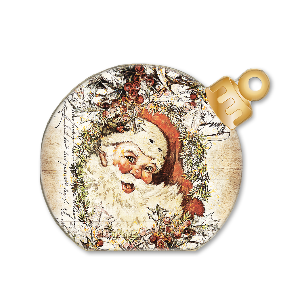 Ornament Sitter Vintage Santa Face