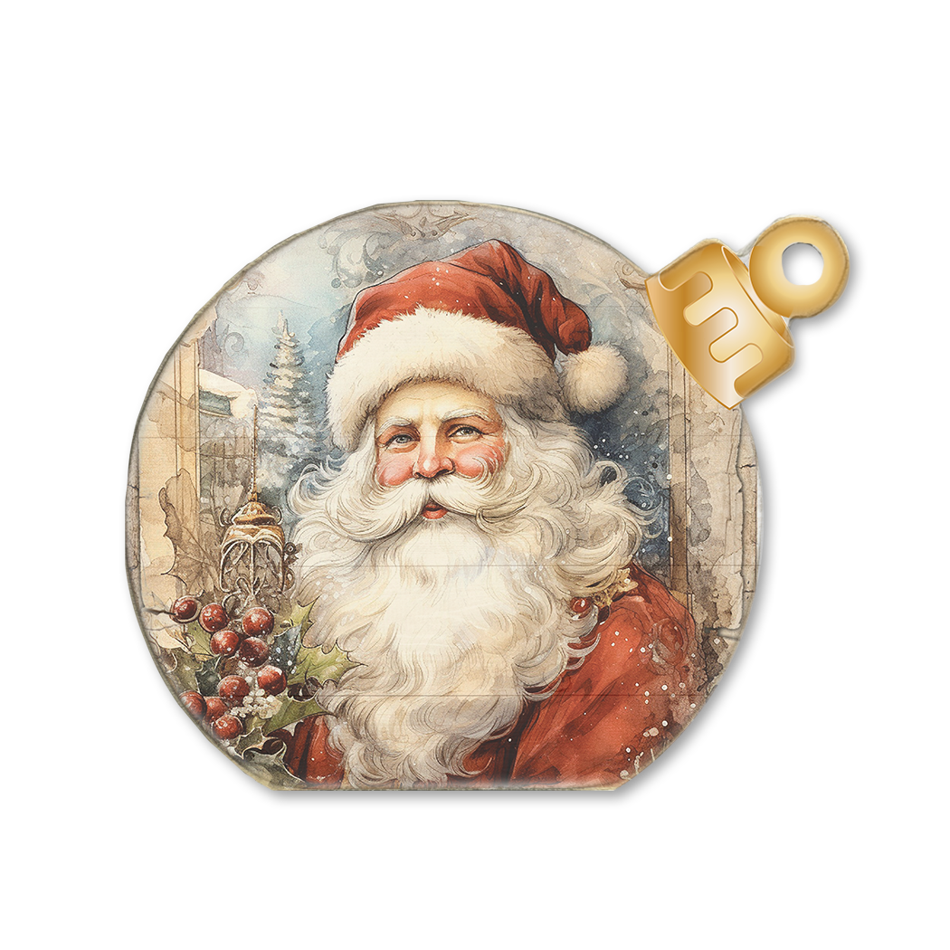 Ornament Sitter Vintage Santa Face 3