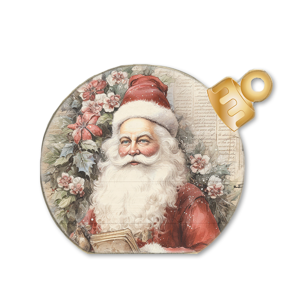 Ornament Sitter Vintage Santa Face 4