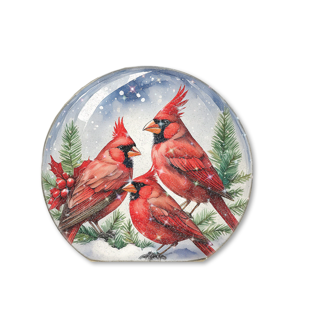 Snow Globe Sitter Cardinals 3
