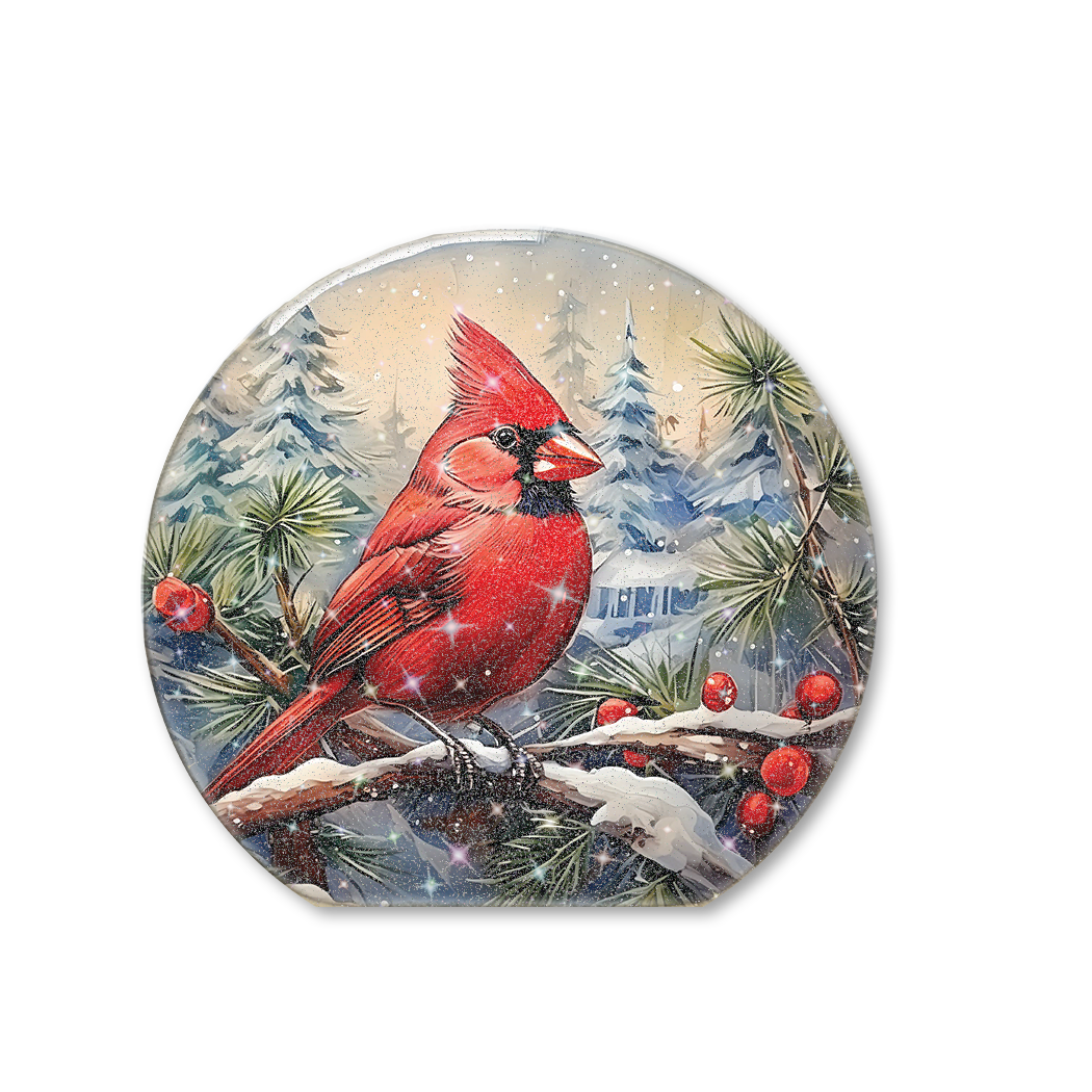 Snow Globe Sitter Cardinal 2