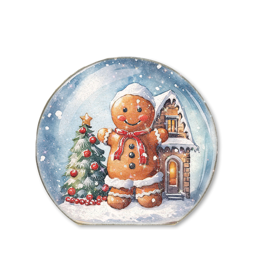 Snow Globe Sitter Gingerbread Man