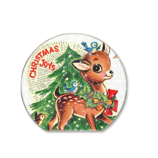 Snow Globe Sitter Retro Reindeer