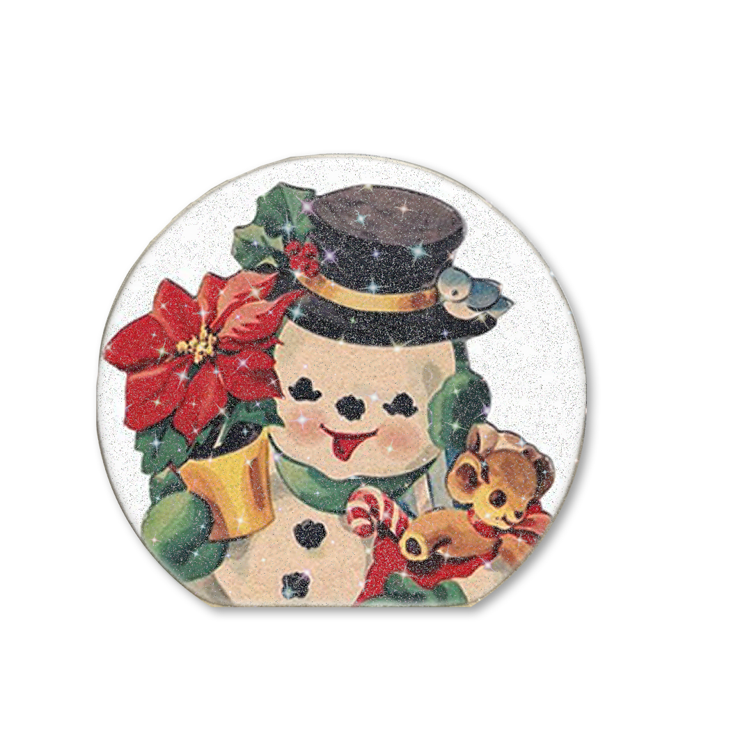 Snow Globe Sitter Retro Snowman