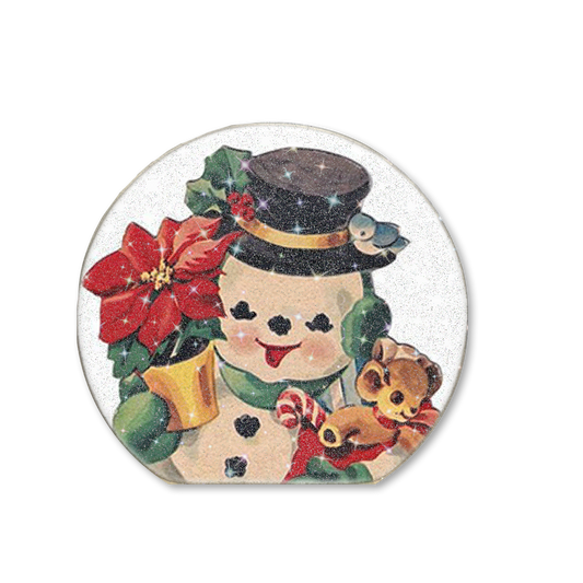 Snow Globe Sitter Retro Snowman