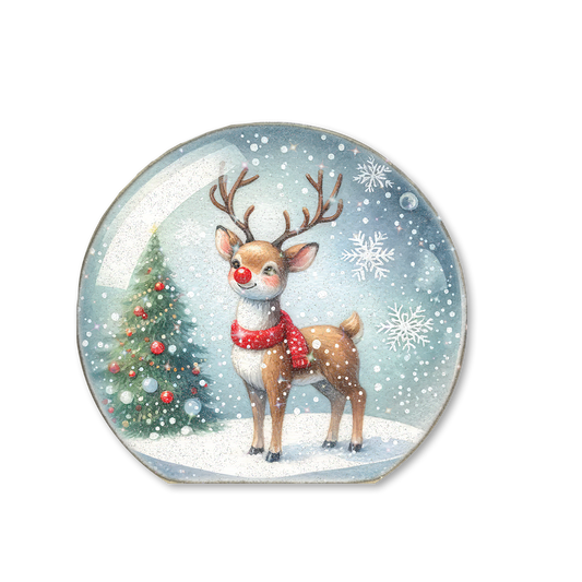 Snow Globe Sitter Rudolph