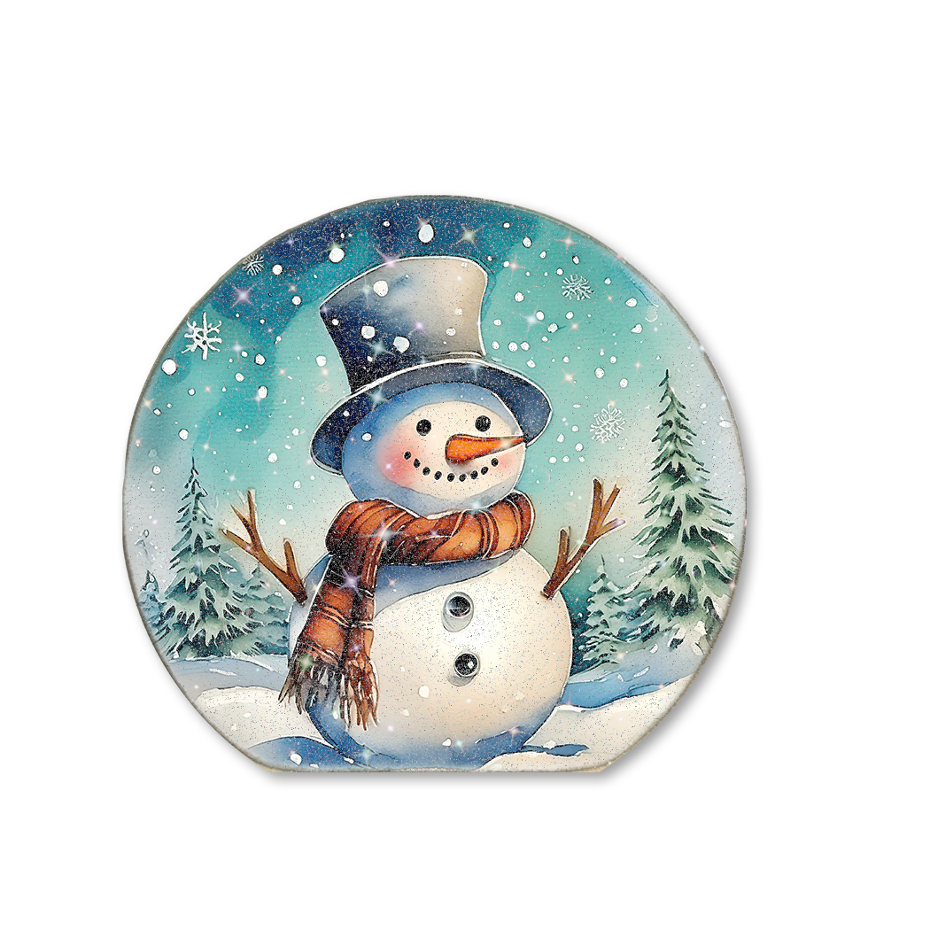 Snow Globe Sitter Snowman Scarf