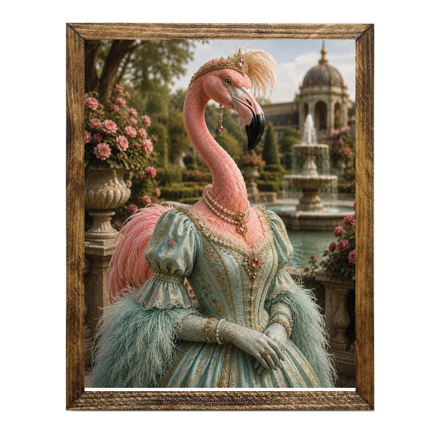 Flamingo Princess Framed Wall Art Print