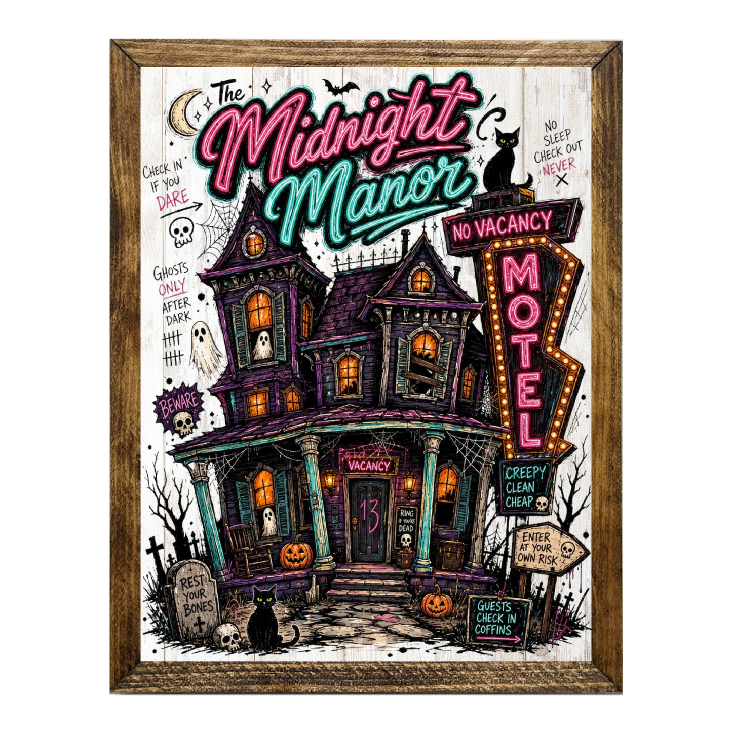 Midnight Manor Motel Spooky Halloween Haunted House