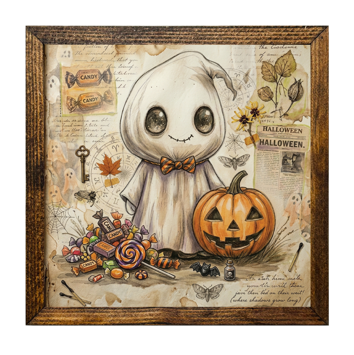 Spooky Halloween Candy Ghost Decor