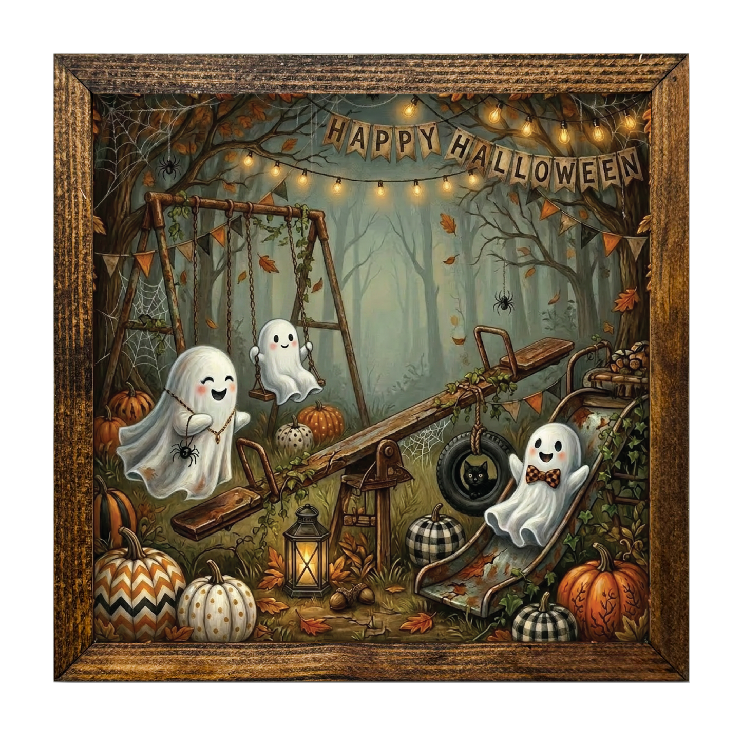 Playful Ghosts in Dark Forest Playground