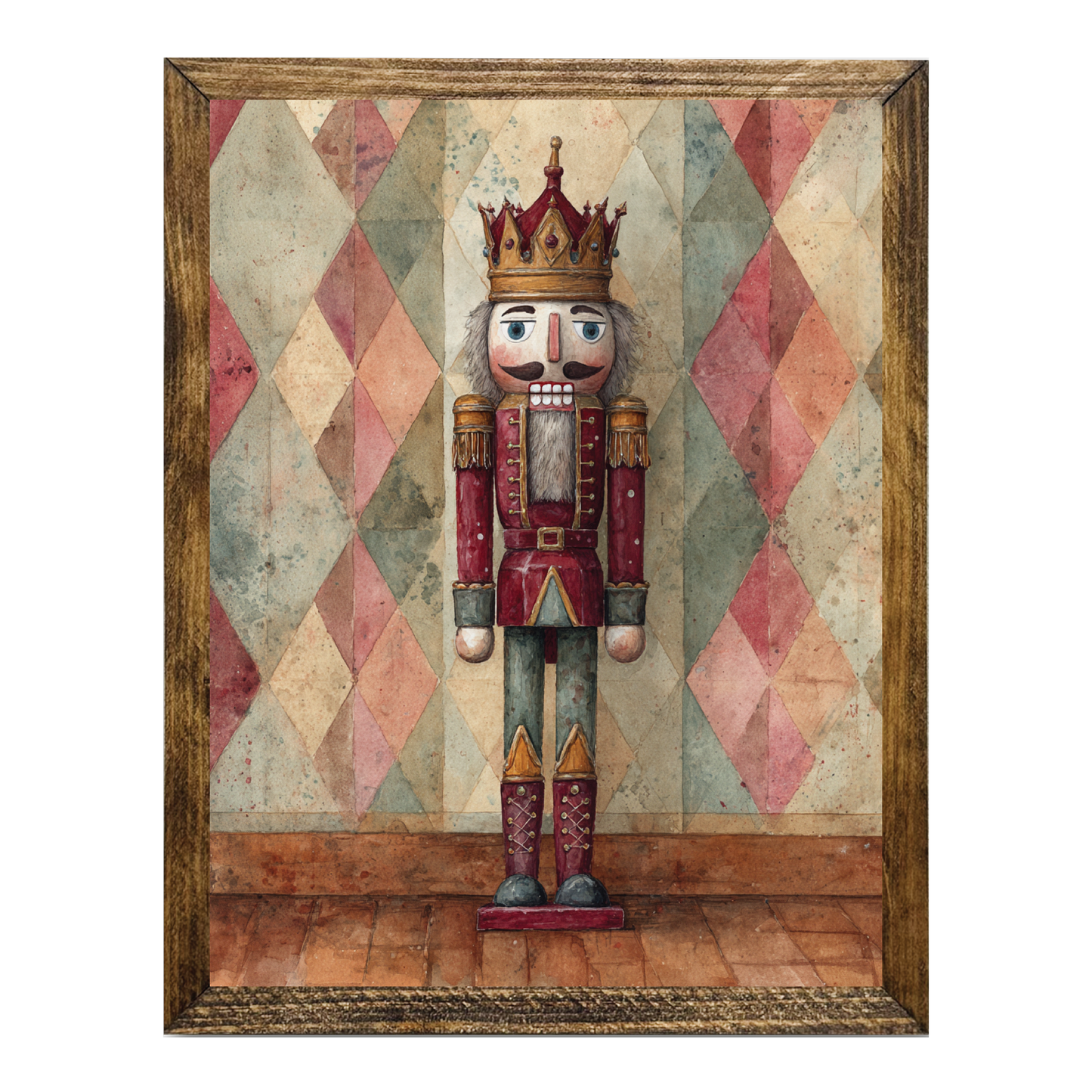 ARTISTIC SERIES NUTCRACKER ART- WATERCOLOR WARM TONES