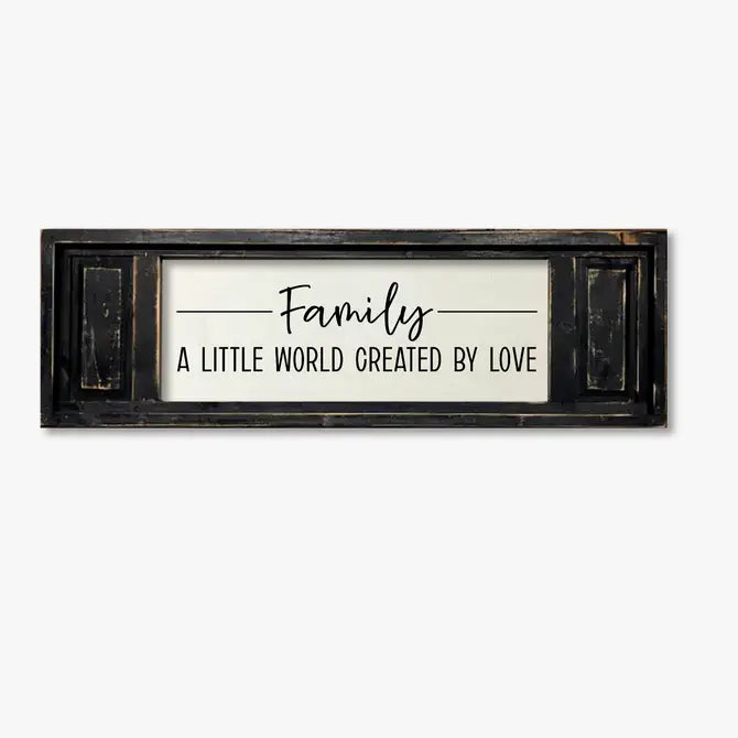 SMALL DOUBLE PANEL CANVAS FAMILY A LITTLE WORD