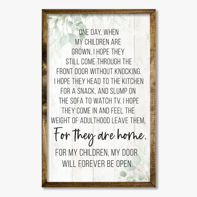 TIMBERLAND FRAME ONE DAY WHEN MY CHILDREN ARE GROWN