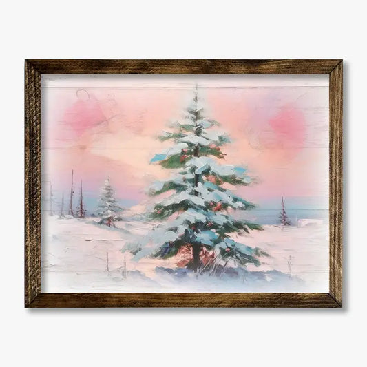 TIMBERLAND FRAME SNOWY TREE PINK SUNSET
