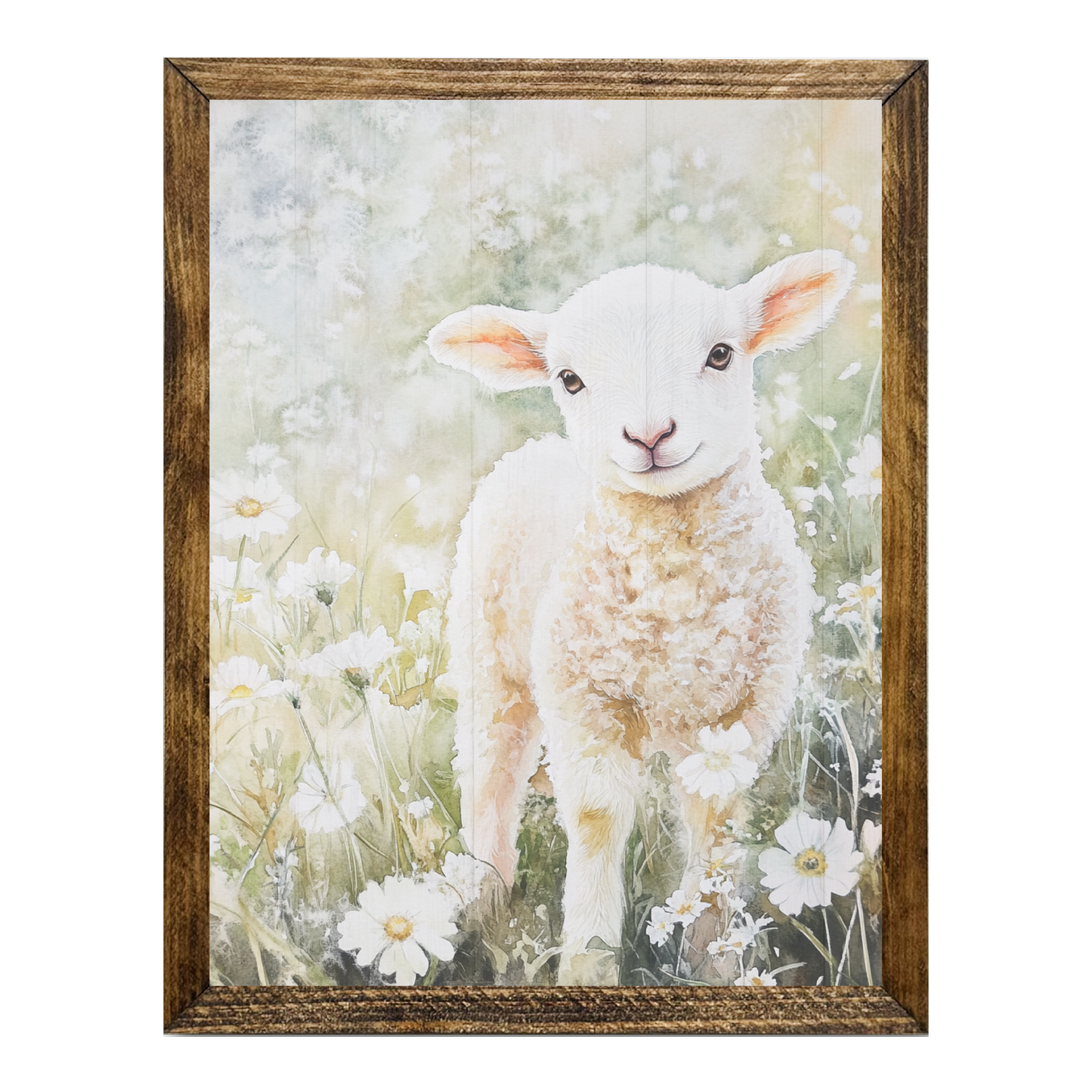 TIMBERLAND FRAME EASTER LAMB IN FLOWER FIELD