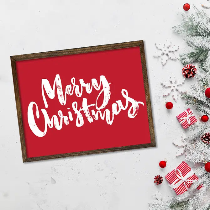 TIMBERLAND FRAME MERRY CHRISTMAS RED