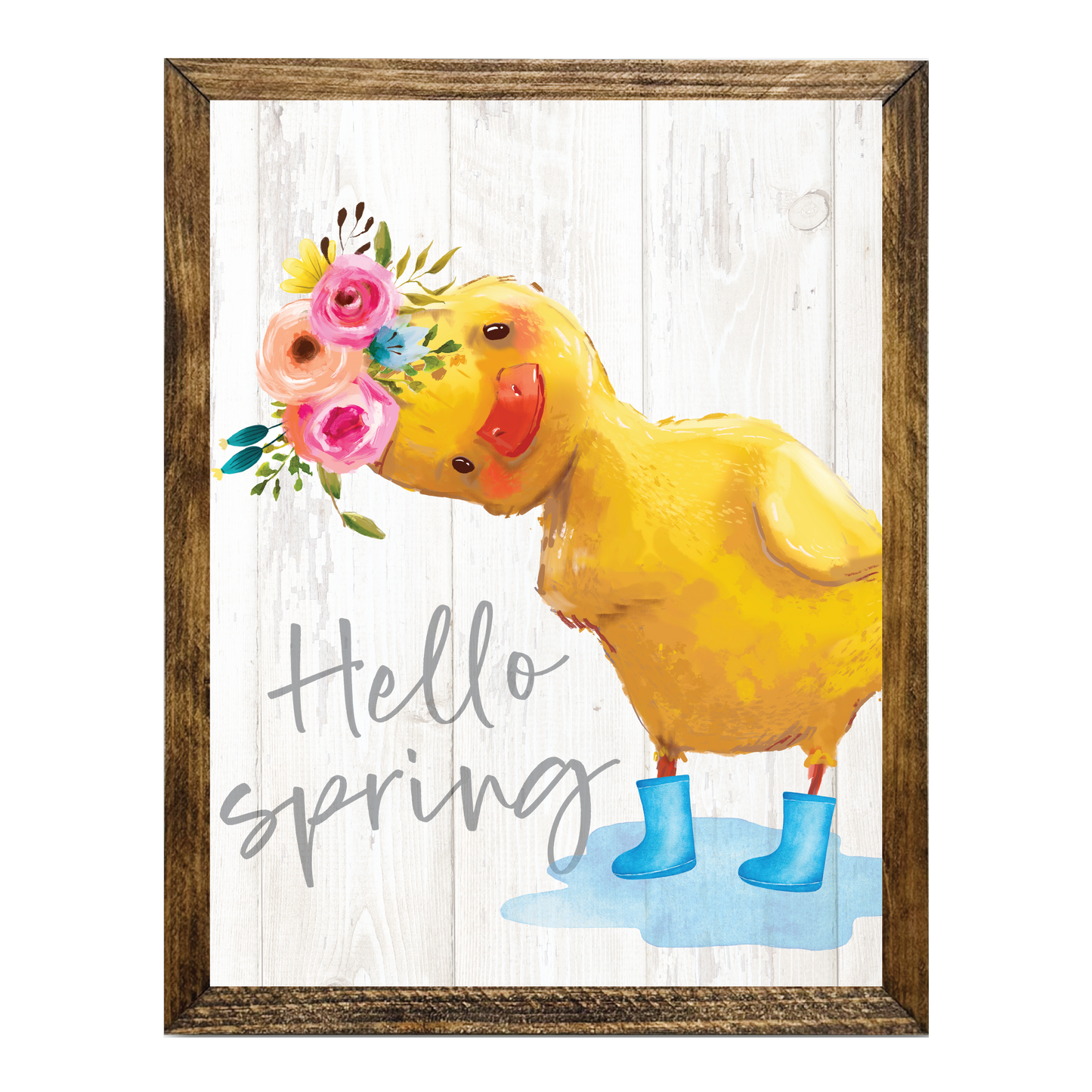 TIMBERLAND FRAME HELLO SPRING CUTE DUCK FLOWERS