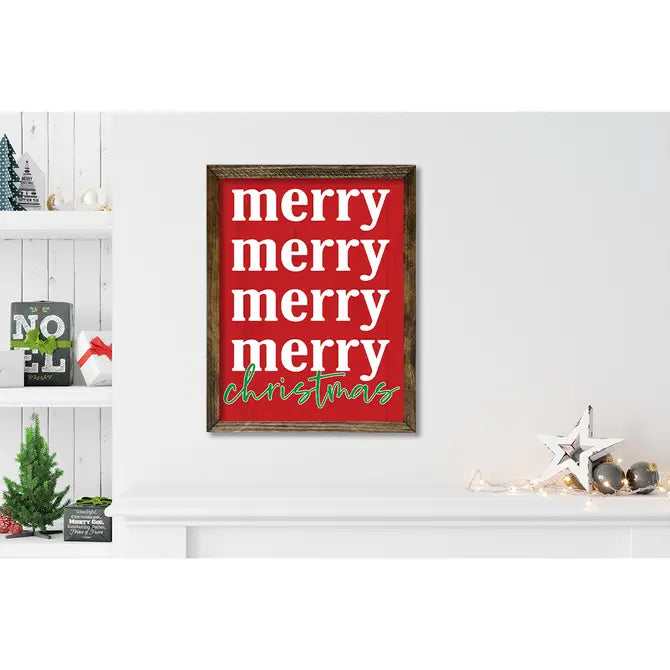 TIMBERLAND FRAME MERRY MERRY MERRY MERRY CHRISTMAS (RED)
