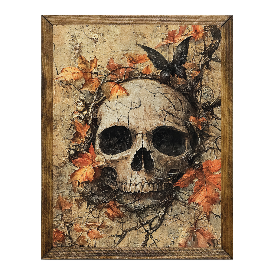 ARTISTIC SERIES-Harvest Haunting – Gothic Botanical Skull 4