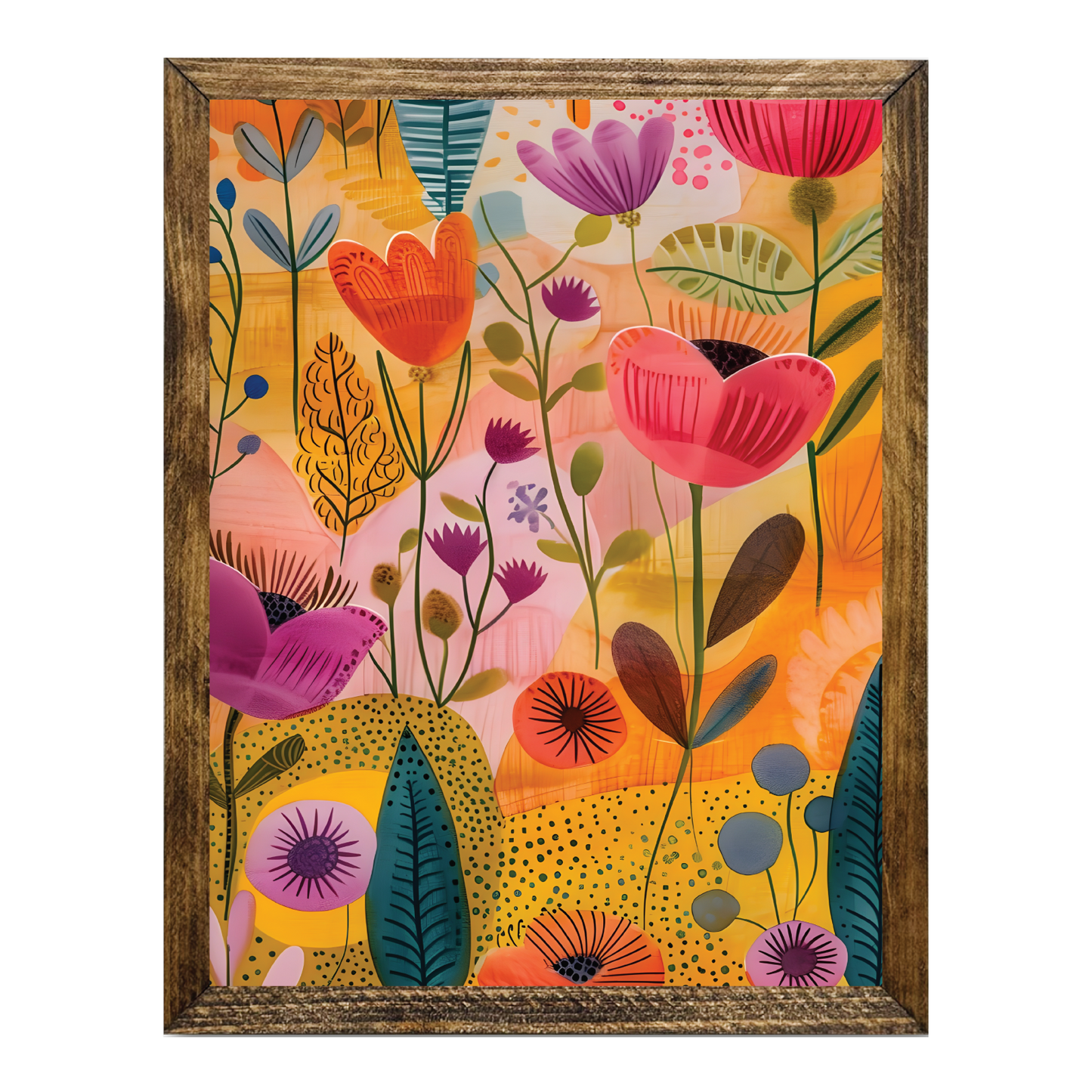 ARTISTIC SERIES TIMBERLAND-ABSTRACT GEOMETRIC FLOWER ART