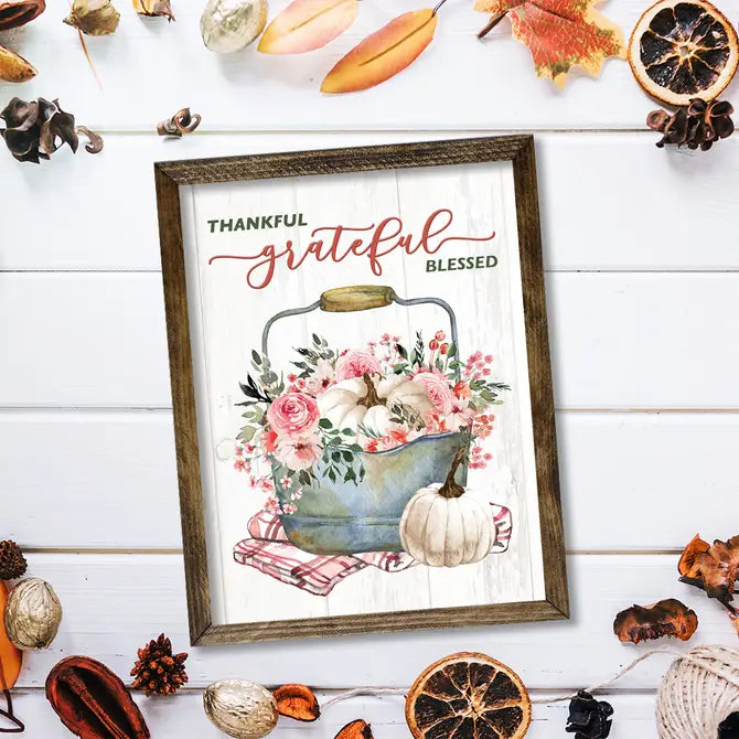 TIMBERLAND FRAME THANKFUL GRATEFUL BLESSED