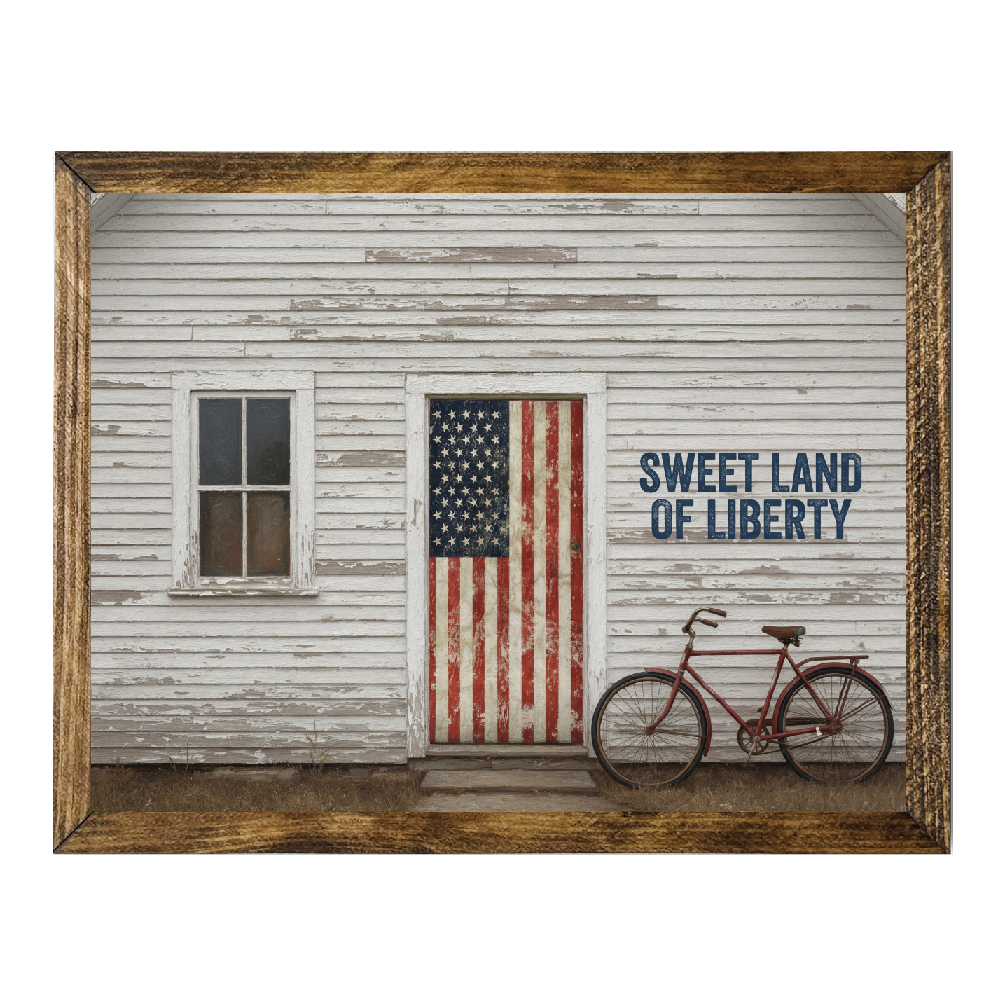 TIMBERLAND FRAME SWEET LAND OF LIBERTY OLD HOUSE