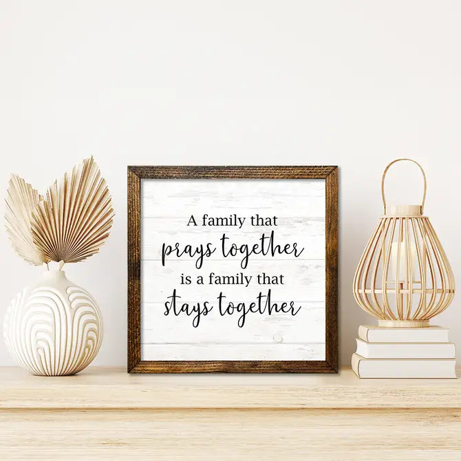 TIMBERLAND FRAME A FAMILY THAT PRAYS TOGETHER WHITE