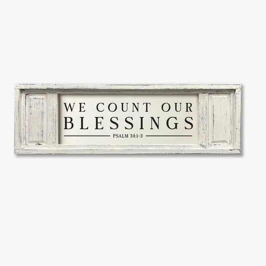 SMALL DOUBLE PANEL CANVAS WE COUNT OUR BLESSINGS