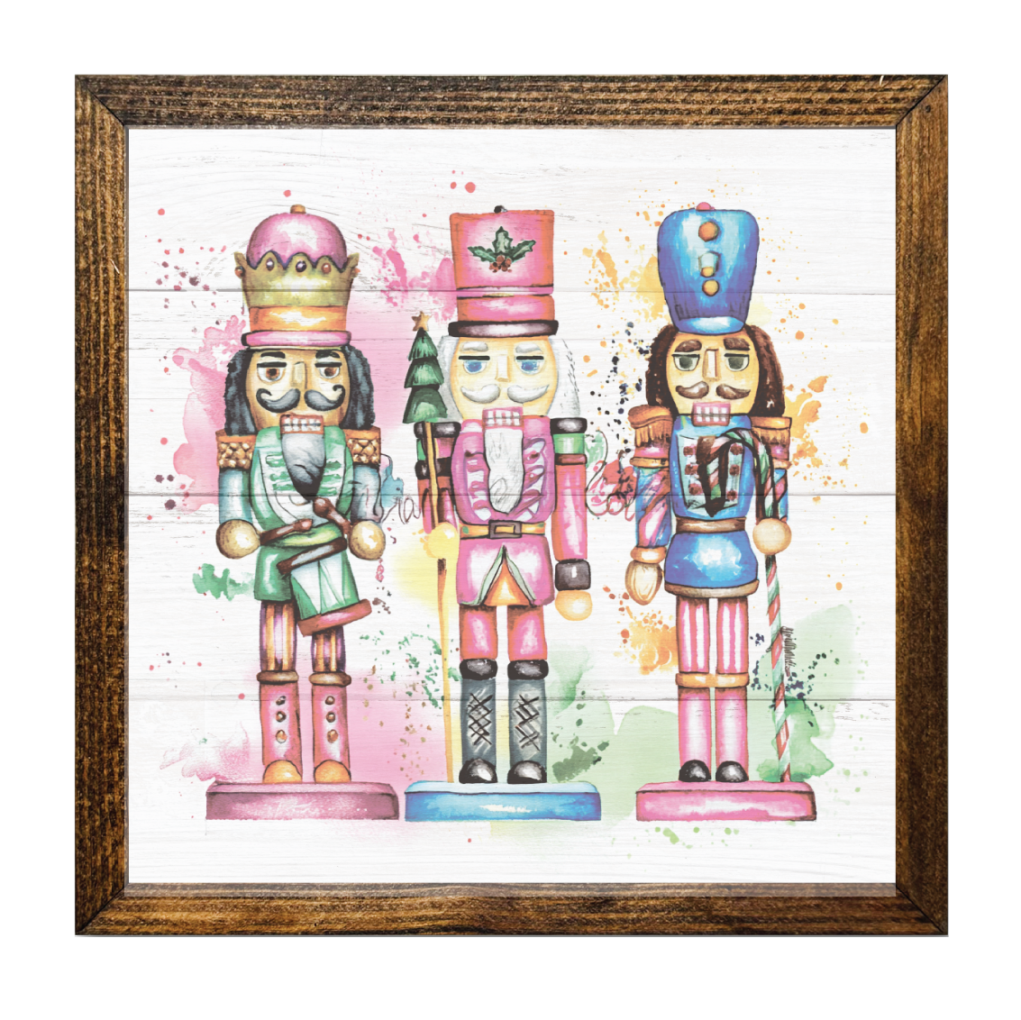 TIMBERLAND FRAME CHRISTMAS NUTCRACKERS SPLATTER COLORFUL