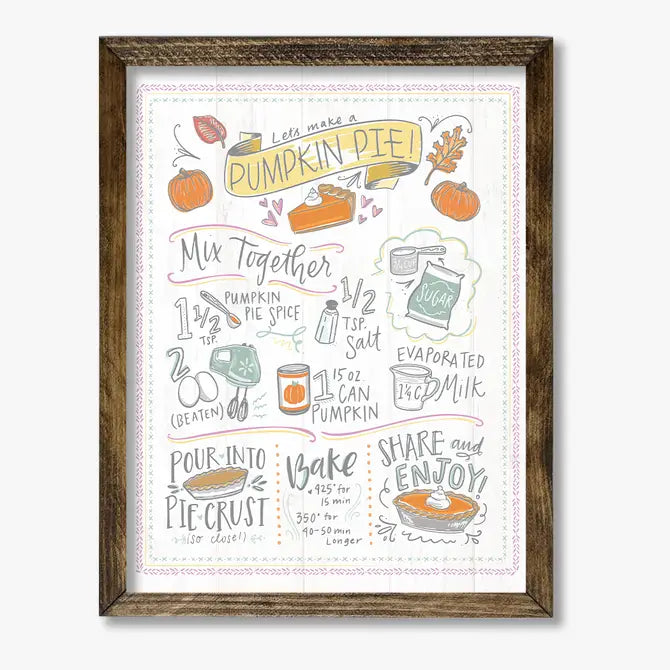 TIMBERLAND FRAME PUMPKIN PIE RECIPE