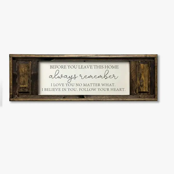 SMALL DOUBLE PANEL CANVAS BEFORE YOU LEAVE ALWAYS REMEMBER