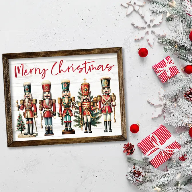 TIMBERLAND FRAME MERRY CHRISTMAS NUTCRACKERS