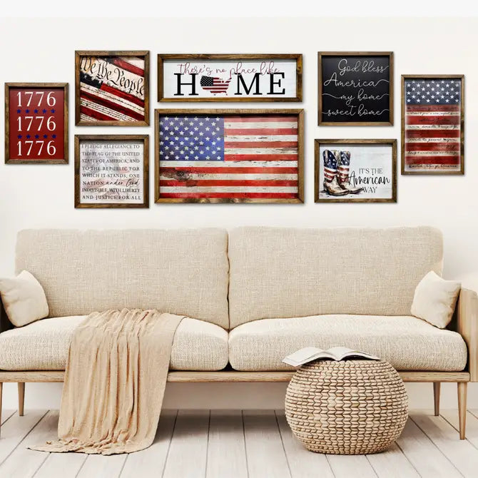 TIMBERLAND FRAME HOME SWEET HOME RED WHITE BLUE