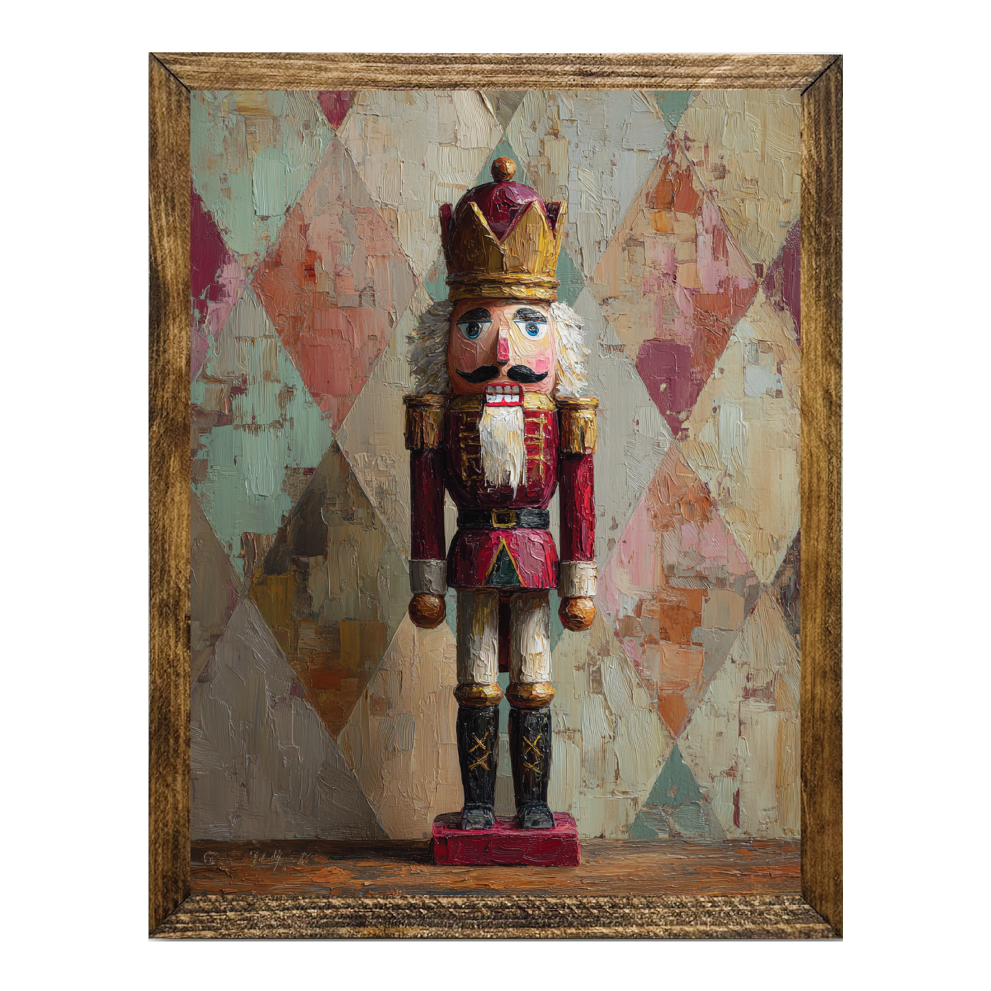 ARTISTIC SERIES NUTCRACKER ART- DIAMOND MAGENTA DISTRESS