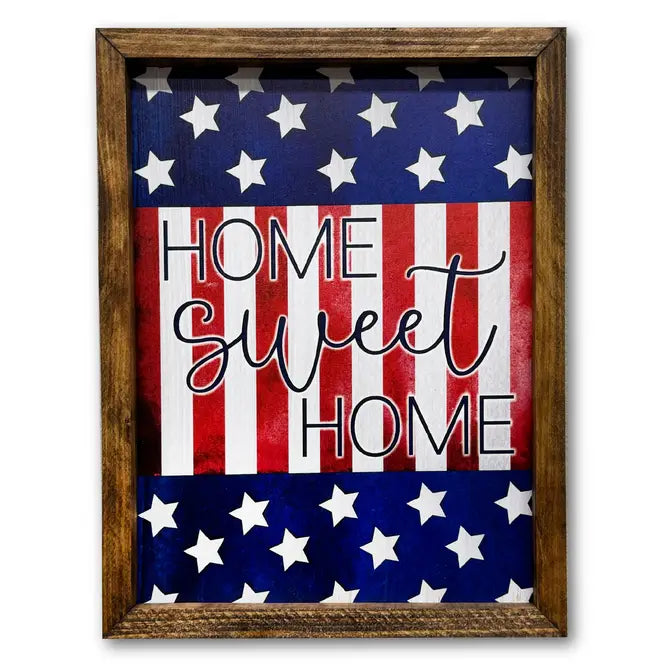 TIMBERLAND FRAME HOME SWEET HOME RED WHITE BLUE