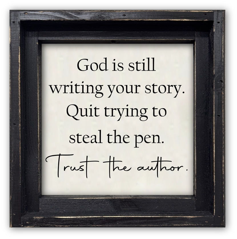 FRAMED CANVAS TRUST THE AUTHOR