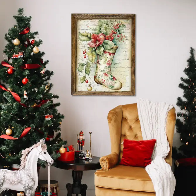 TIMBERLAND FRAME VINTAGE CHRISTMAS STOCKING