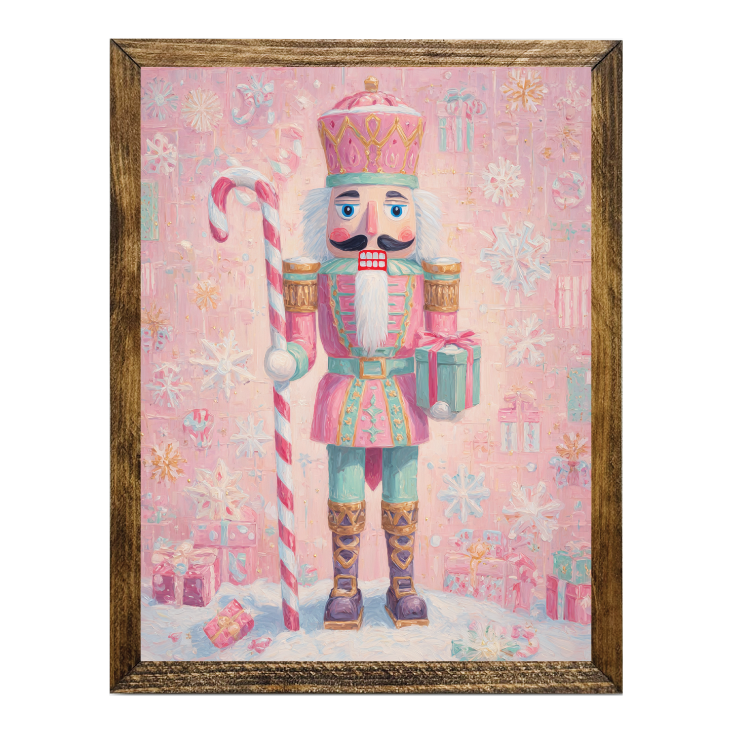 ARTISTIC SERIES NUTCRACKER ART- PASTEL PINK MINT CANDY 2