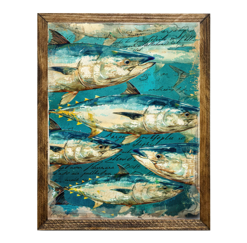 TIMBERLAND FRAME JUNK JOURNAL SCHOOL OF FISH BLUE