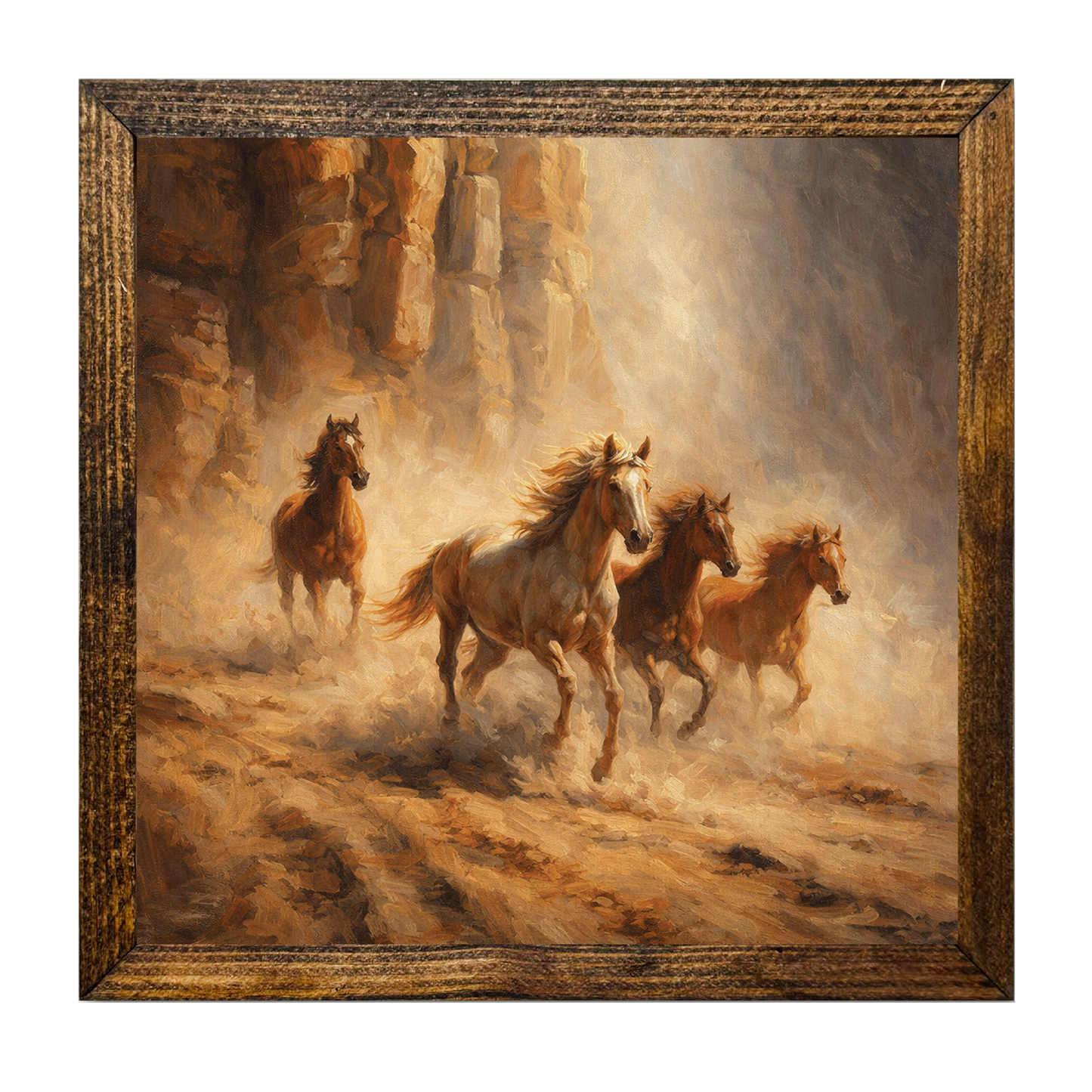 TIMBERLAND FRAME HORSE STAMPEDE BY THE CLIFFSIDE