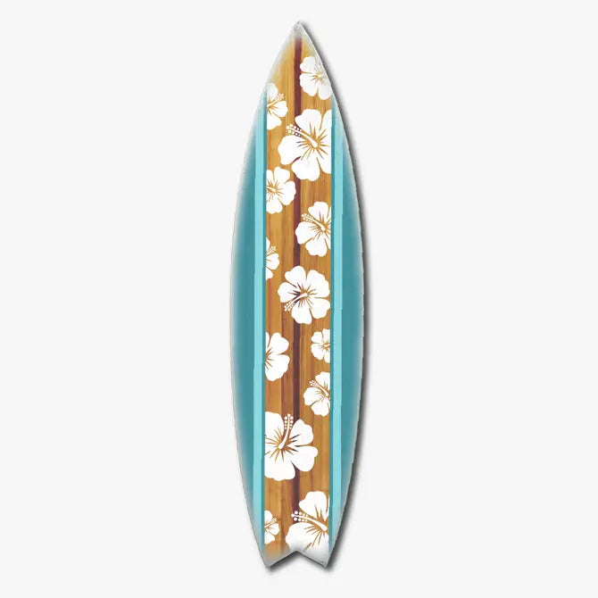 SURF BOARD WALL ACCENT HIBISCUS DARK TEAL