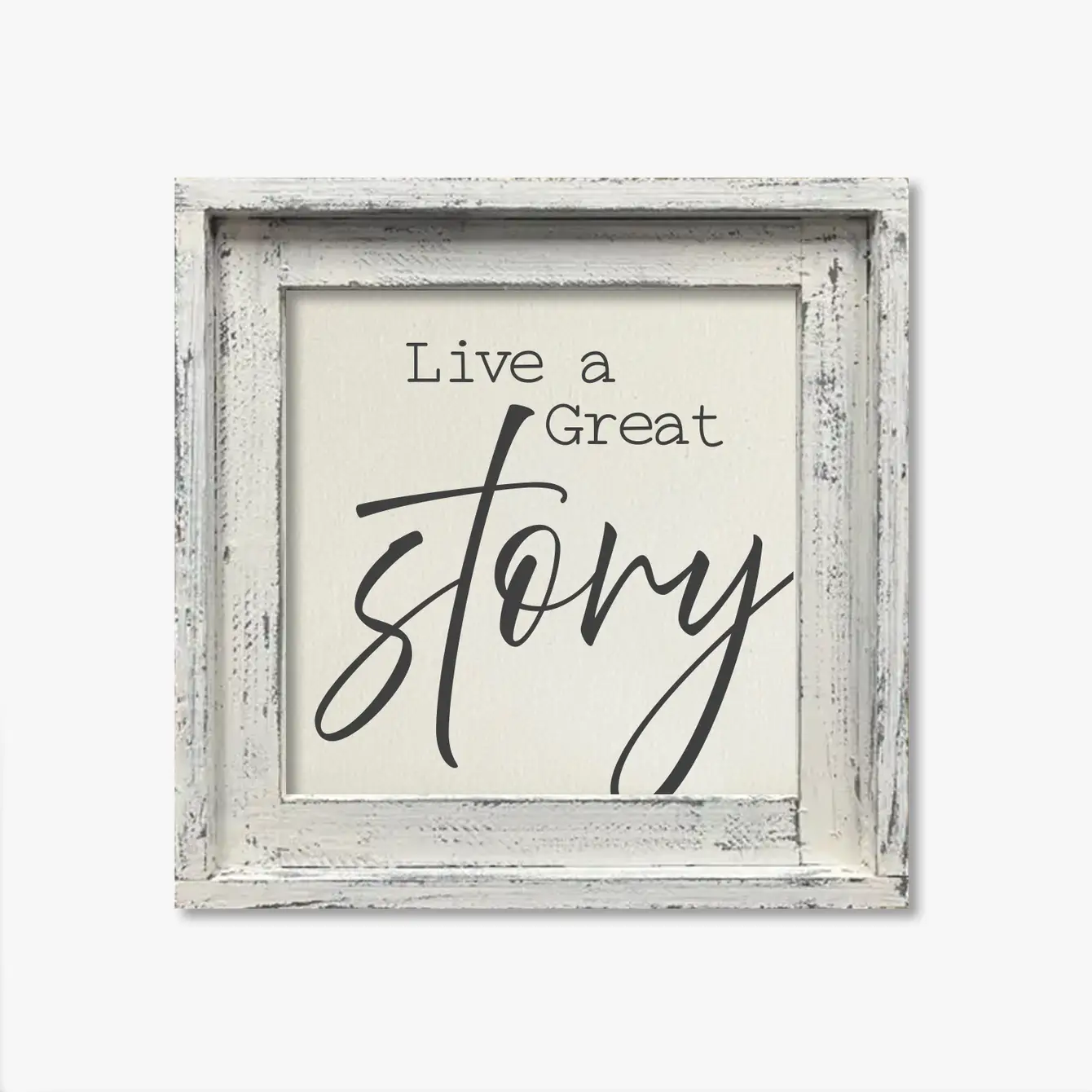 FRAMED CANVAS LIVE A GREAT STORY