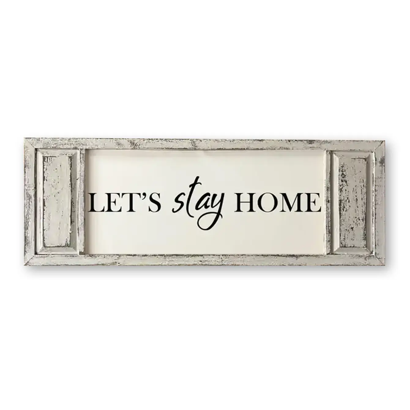 FRAMED CANVAS LETS STAY HOME